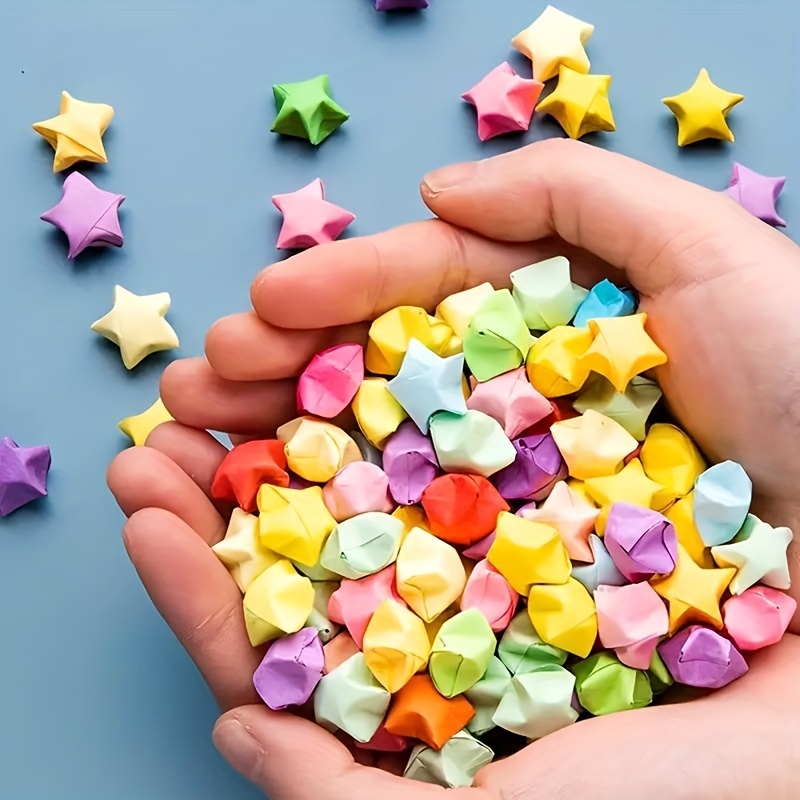 Star Origami Paper Rainbow Gradient Lucky Star Paper - Temu