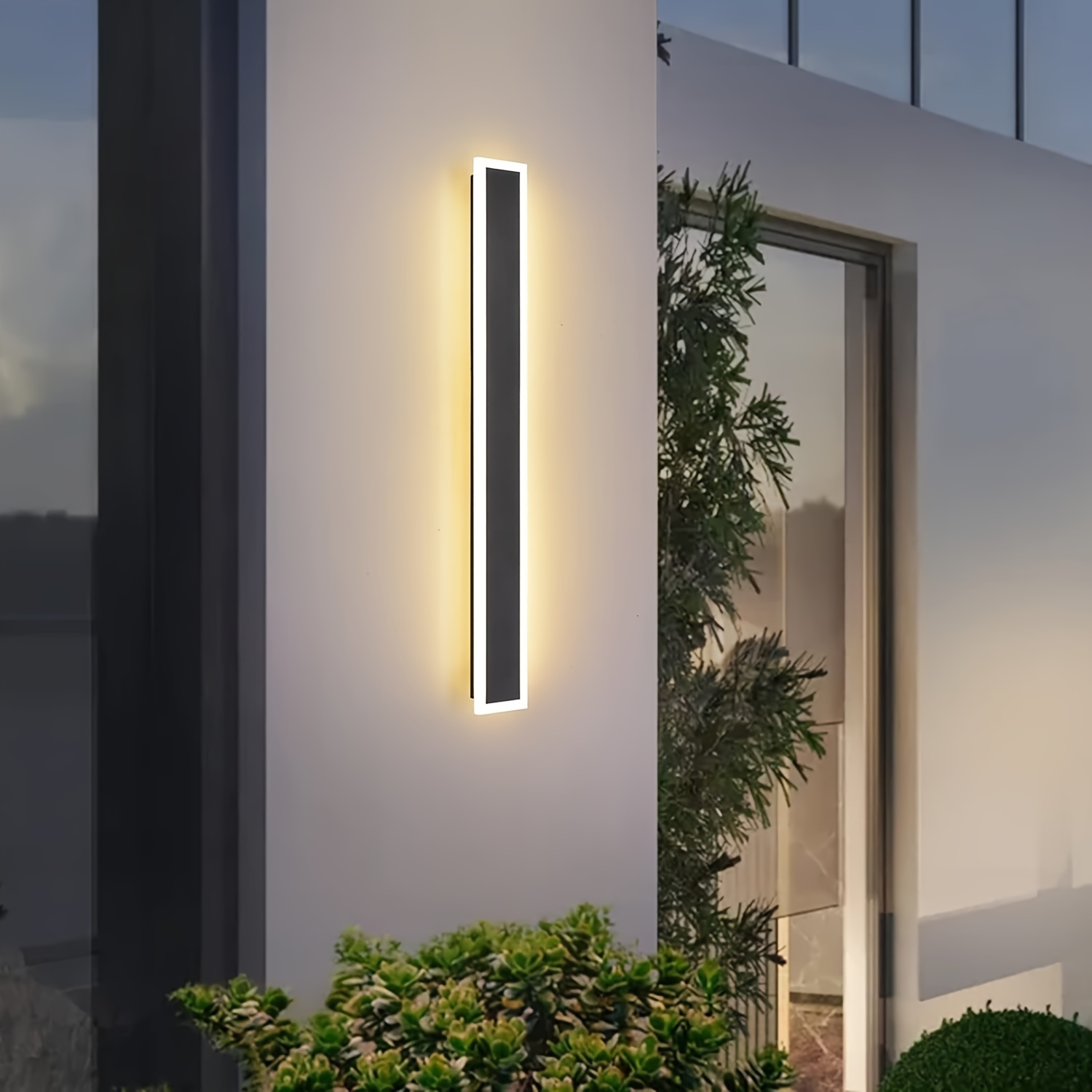 Luces de pared con sensor de movimiento para exteriores, color blanco, del  atardecer al amanecer, antioxidantes e impermeables, para porche, patio
