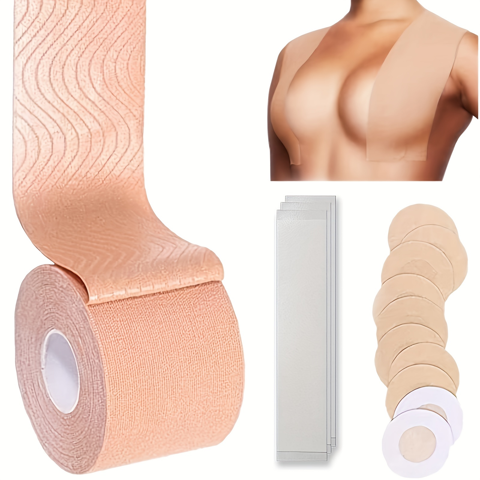 Waterproof Boob Tape for Lift, Contour, and Confidence - Sticky Body Tape  for Push Up and Shape in All Clothing Types