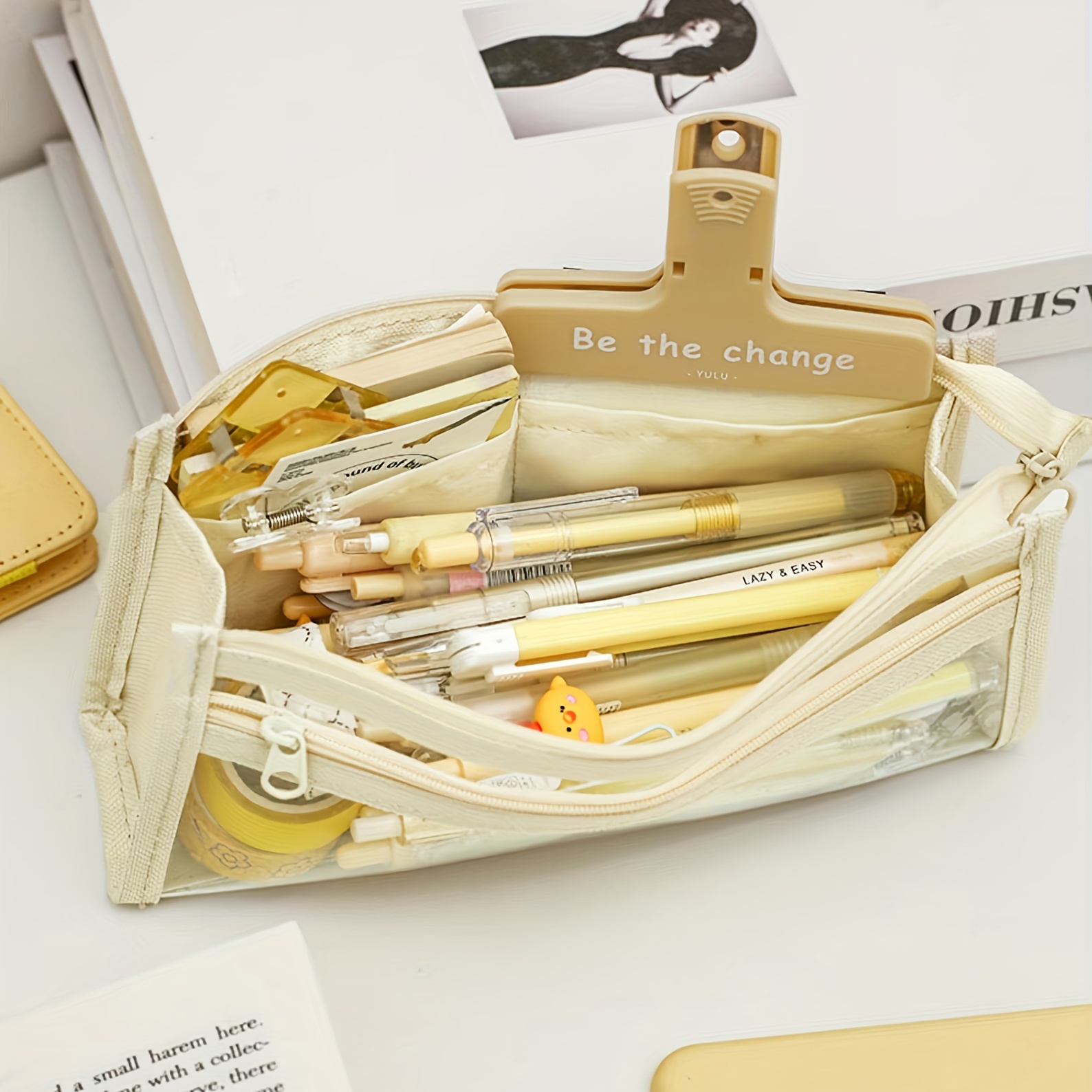 Transparent Pencil Case Large Capacity Pen Bag Pencil Pouch - Temu