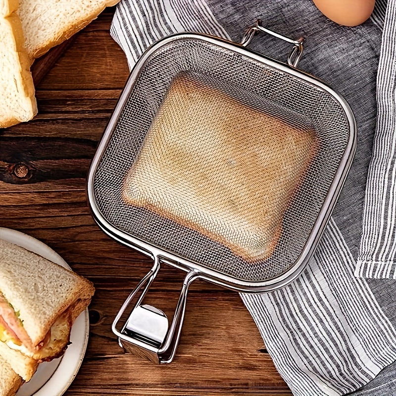 Outil de cuisson léger de grande capacité, attelle de Sandwich facile à  nettoyer, Clip de maille de gril en acier inoxydable, fournitures ménagères