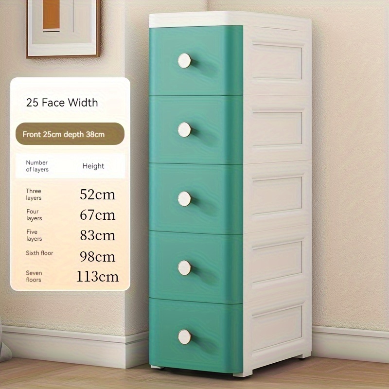 4 Drawer Chest Dresser Storage Chest Green Accent Cabinet for Bedroom