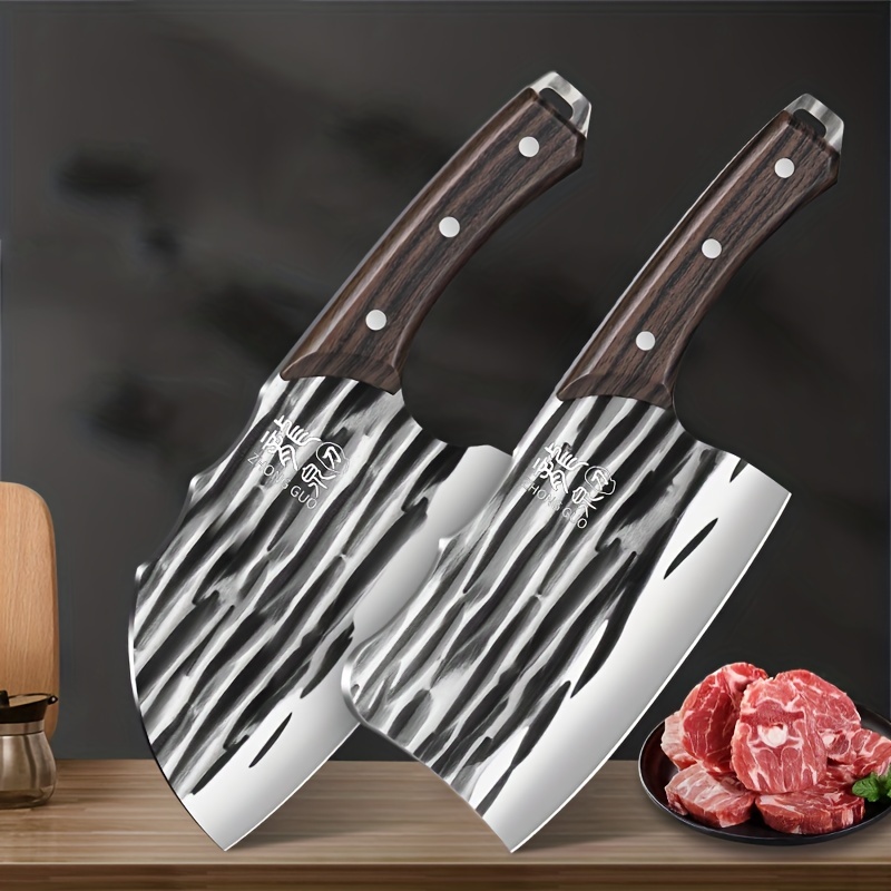 Handmade Cleaver Knife Forged Steel Wood Handle Chef Butcher Slicing Chop  Bones
