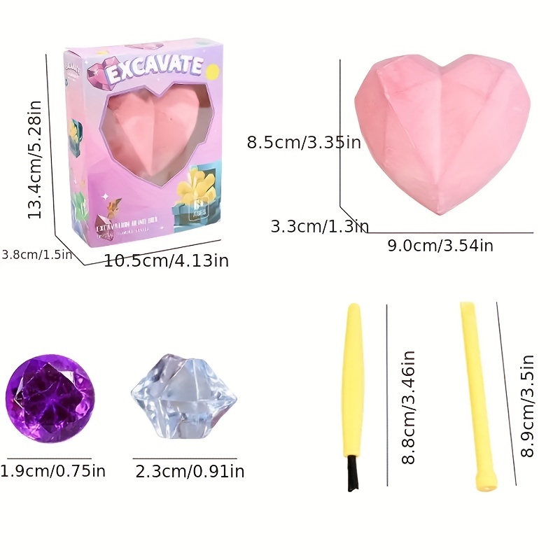 Arts And Crafts for Kids Ages 3-5 Kids Arts And Crafts Ages 2-5 Easter  Princess Series Archaeological Gem Excavation Gem Toy Diy Hand Digging  Knocking Stone Blind Digging Gem Toy Children's 