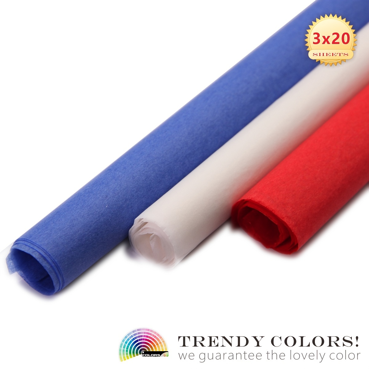 Red Blue White Tissue Wrapping Paper Large Size Color - Temu