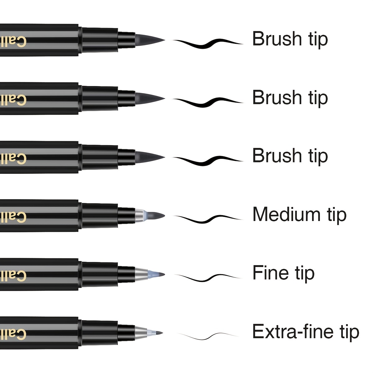 4pcs/Lot Japan Calligraphy Brush Pen Set (Thick, medium, small