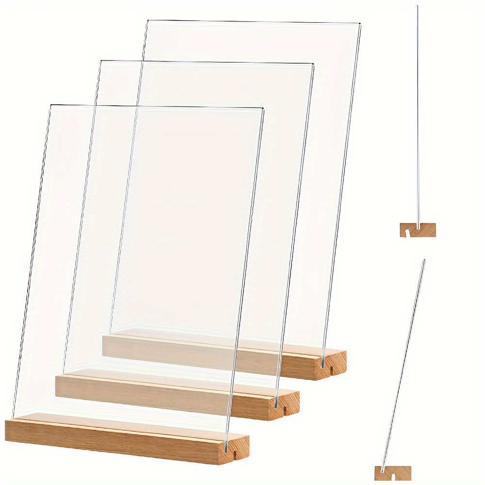 Acrylic Sign Holder A4/a5 Display Stand Picture Paper Card - Temu