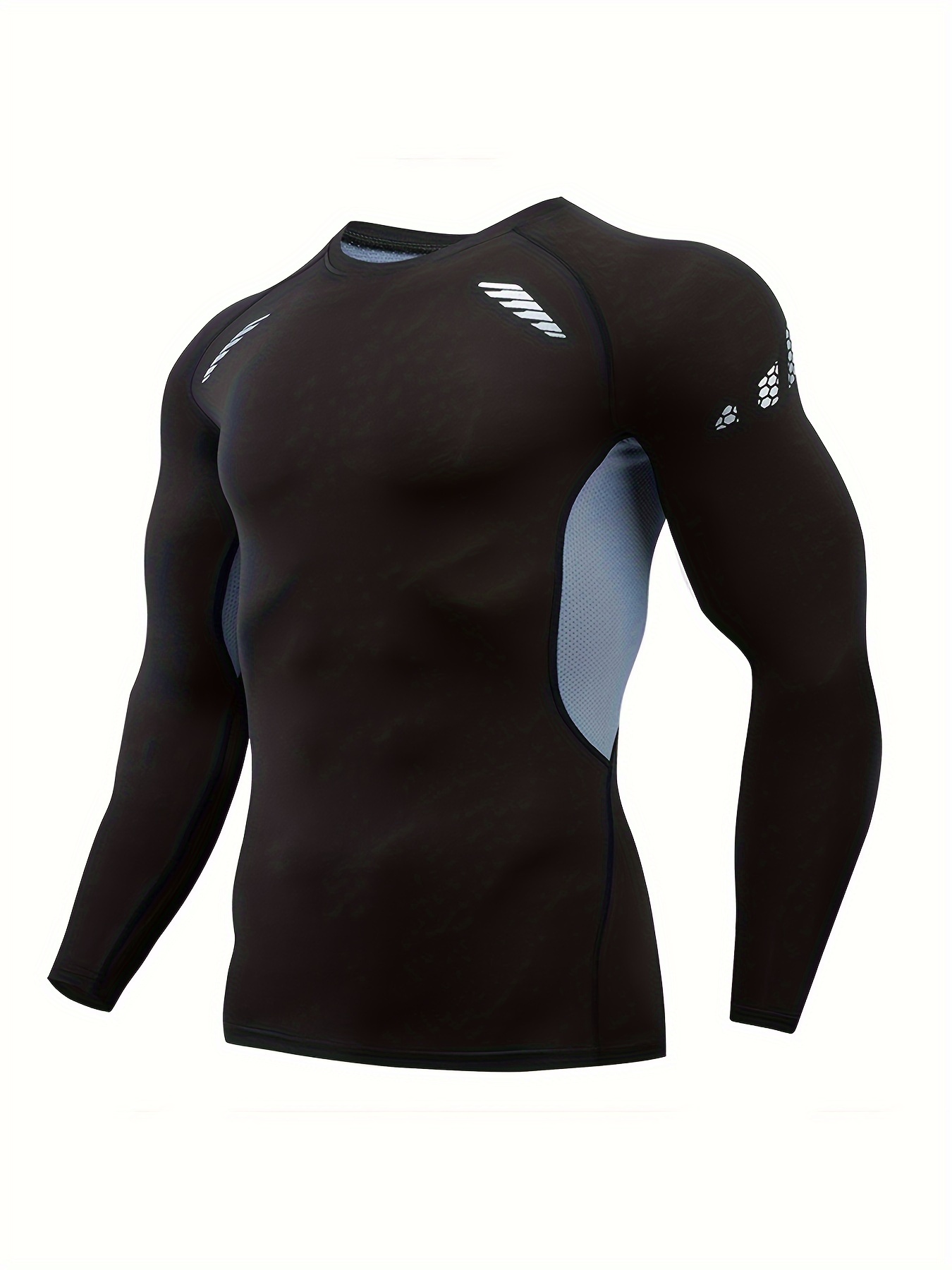 Men's Athletic Compression Shirt Long Sleeve Quick dry - Temu