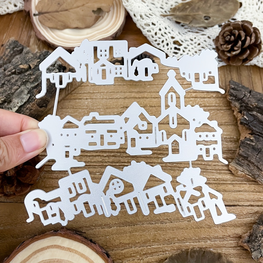 House Border Halcut Diy Nesting Frame Die Cuts Card Making - Temu