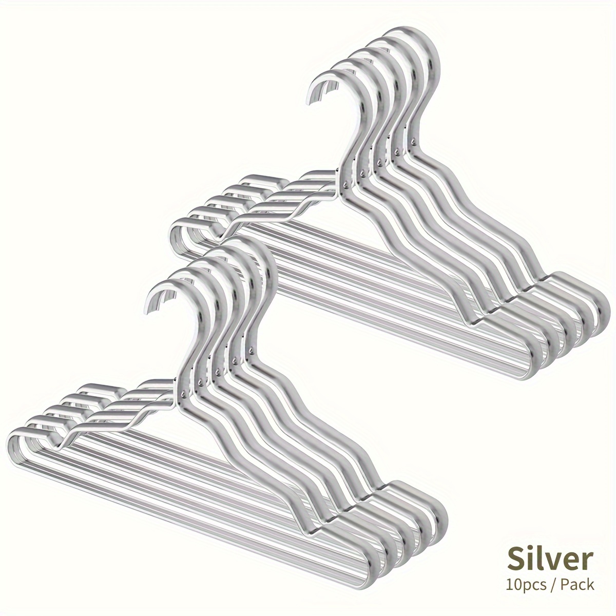 Premium Metal Coat Hangers - Silver