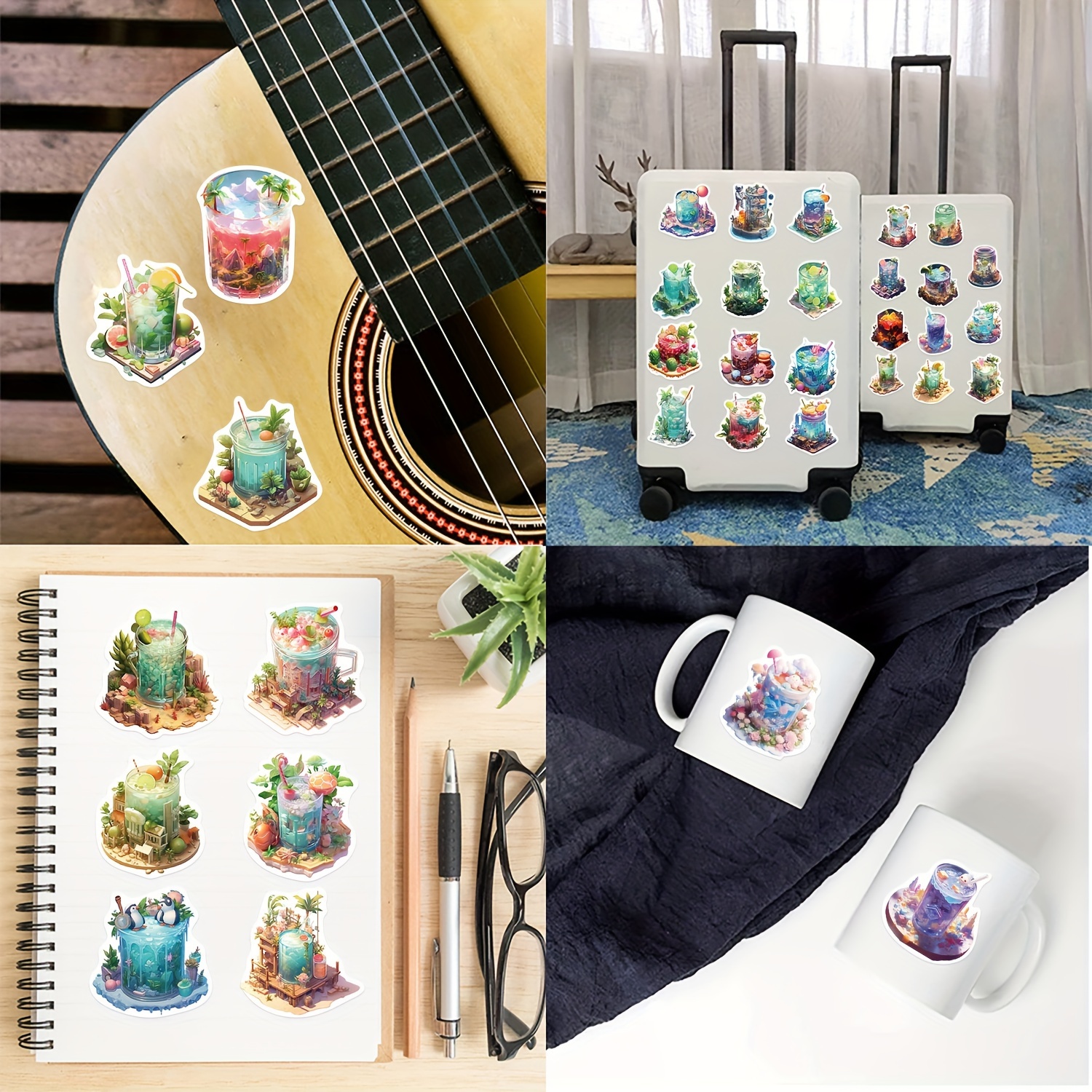 50 Pcs Vintage Stickers, Aesthetic Stickers For Water Bottle