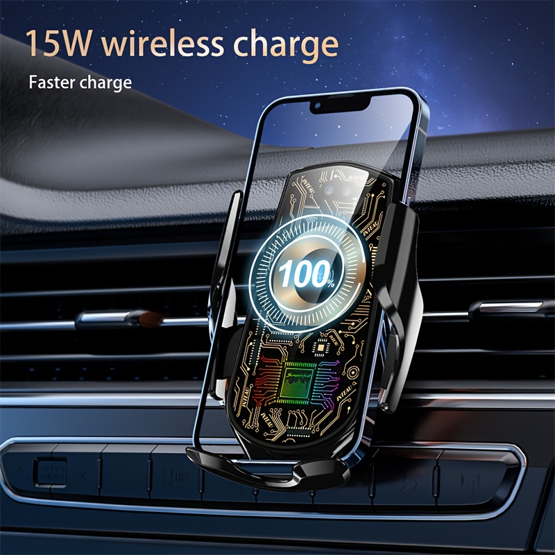 15W Chargeur sans fil de voiture Support de téléphone