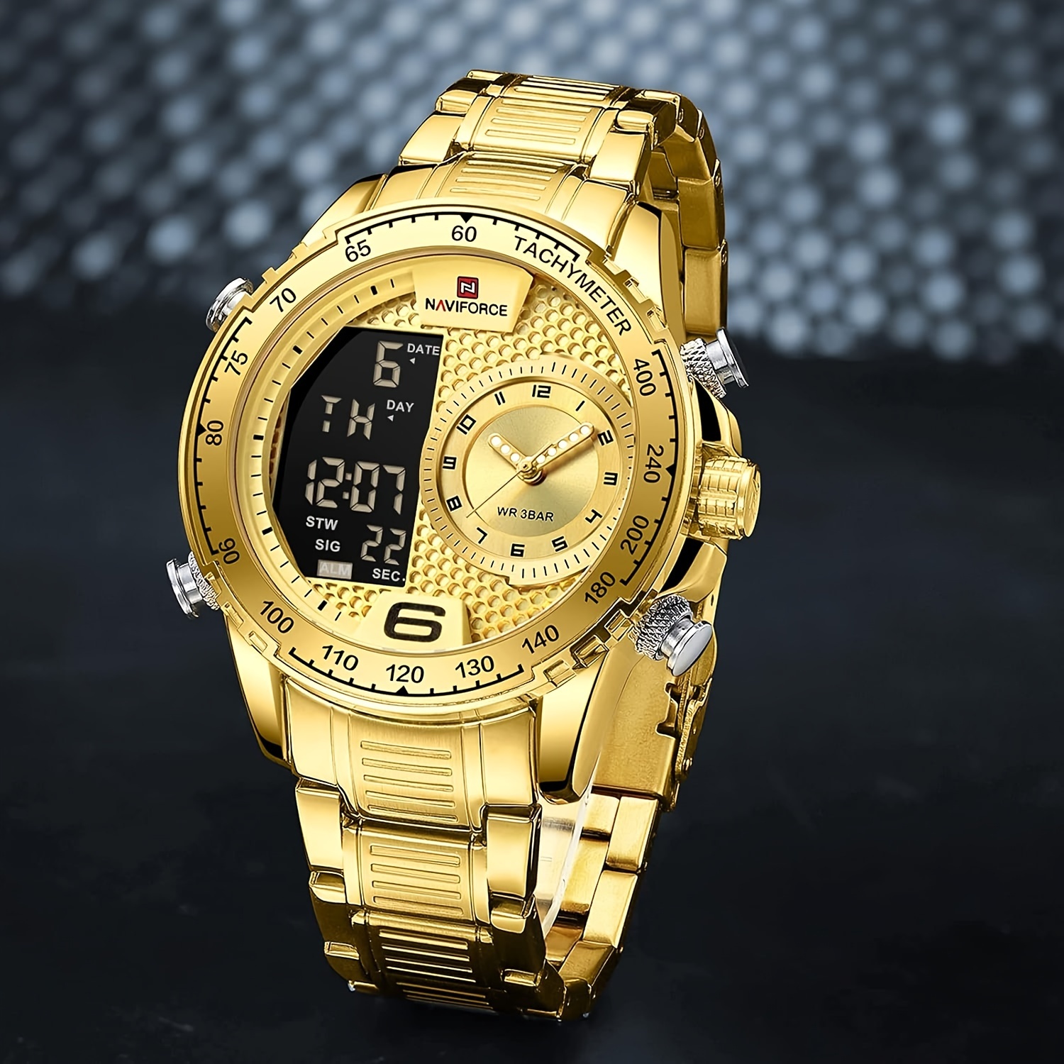 Naviforce sales gold watch