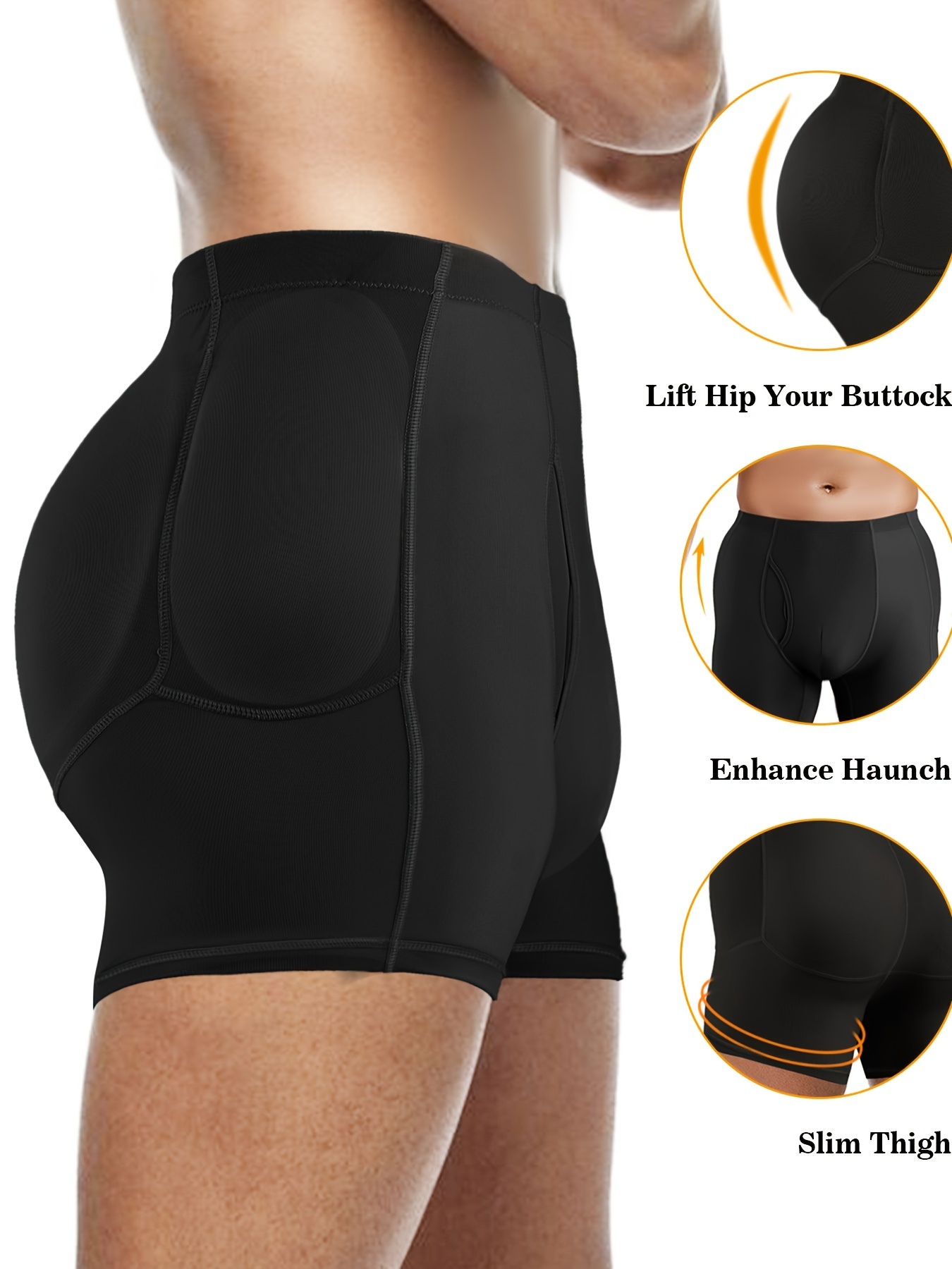 Men's Butt Lifter Shapewear Boxer Padded Enhancing Underwear Briefs Panty  Shaper
