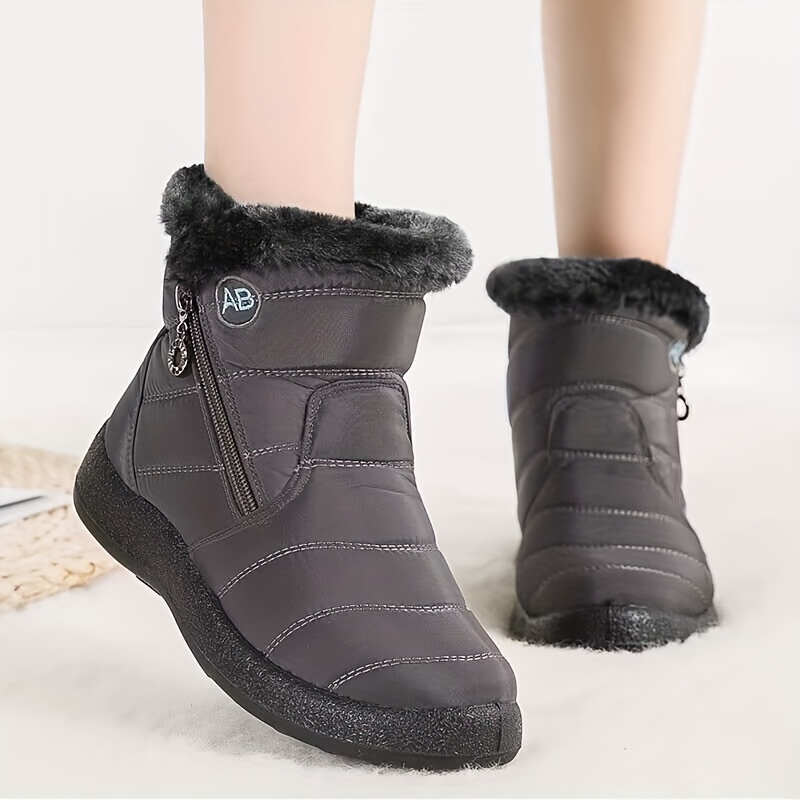 Botas de nieve de invierno para mujer, botines impermeables con forro de  felpa cálido, calzado de mujer