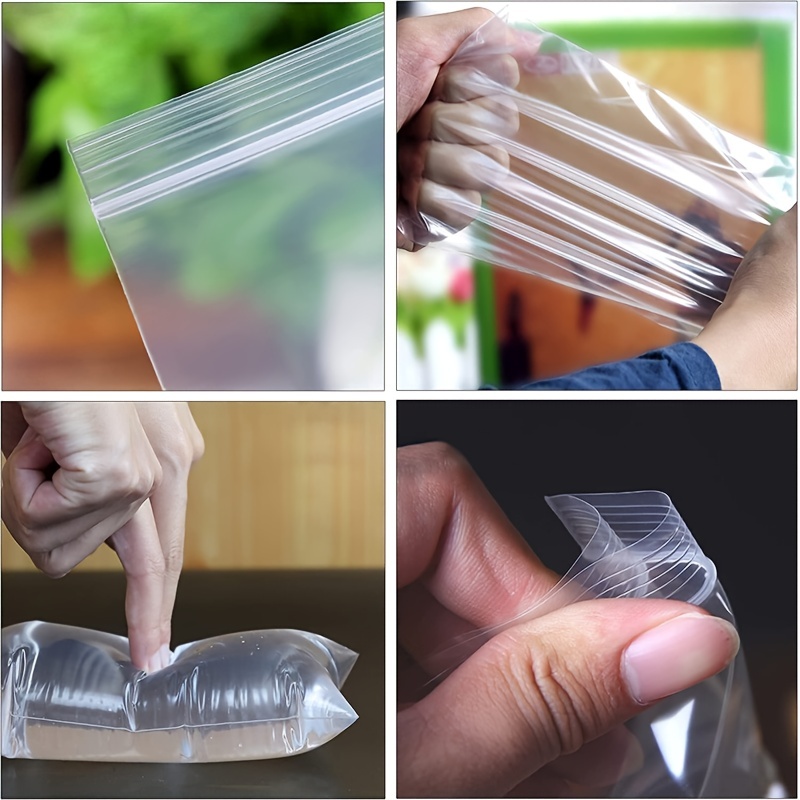 4 Large Sizes Clear Resealable Zipper Storage Bags 2 - Temu