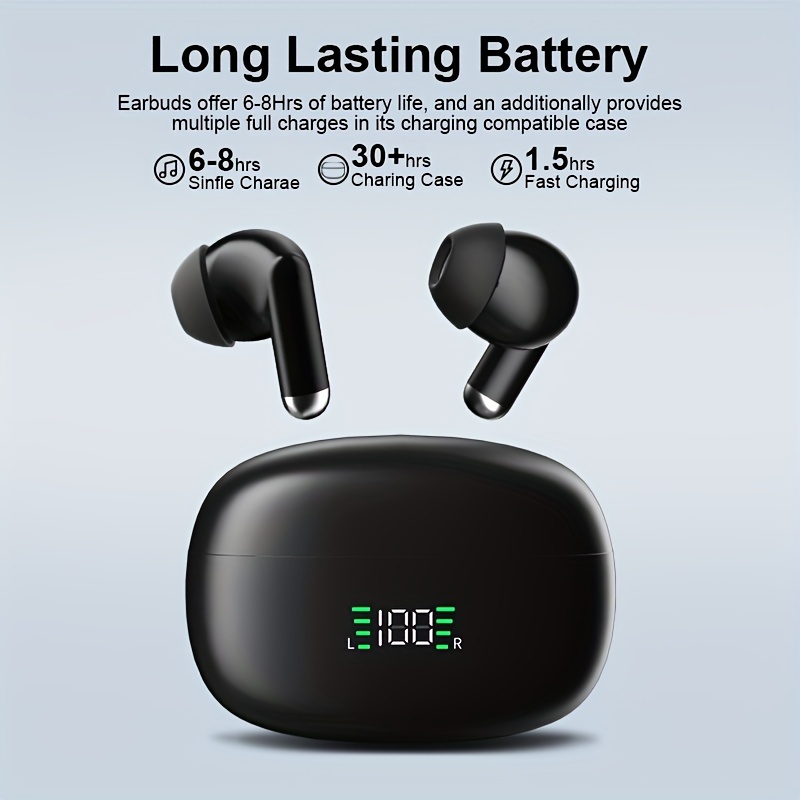 

New In-ear Wireless Earphones With Built-in Digital Noise Reduction, Long Battery Life, Wireless, Minimalist And Stylish Design, High-fidelity Sound Quality For Gaming