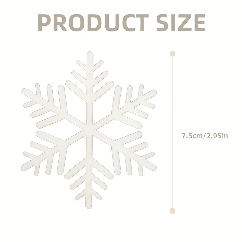 Wooden Christmas White Snowflake Cutouts Ornaments - Temu