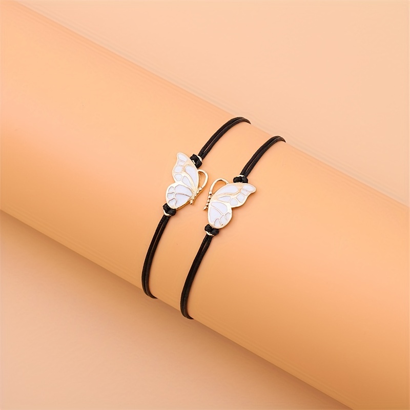 Matching Butterfly Bracelets Best Friends Charm Bracelets Friendship  Bracelet Jewelry - Temu