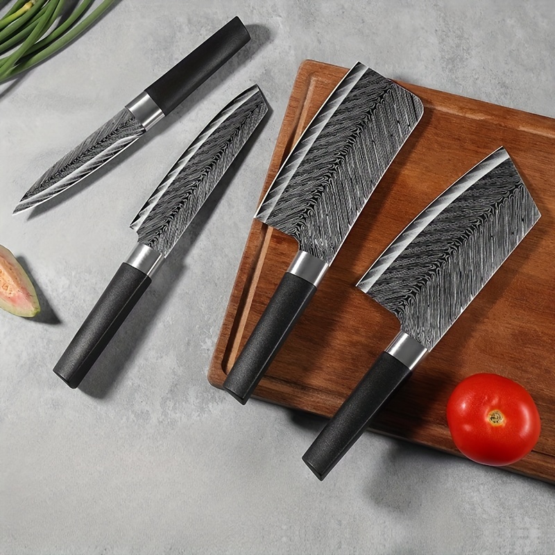 Kitchen Knife Set Fruit Paring Knife Chef Knife Meat Cleaver - Temu