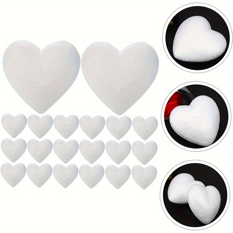Heart Foam Shapes for Crafts, 18pcs, 6cm, Wedding Supplies, DIY