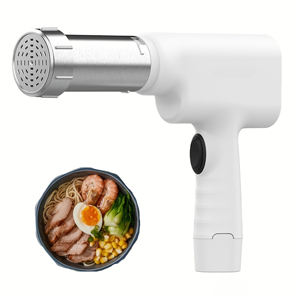 Electric Pasta Makers, Portable Handheld Noodle Maker with 5 Die Heads,  Saving Time Small Cordless Automatic Pasta Maker Machine for Homemade Pasta