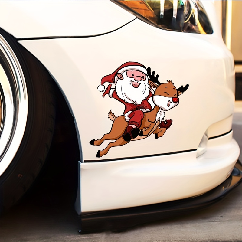 1pc Weihnachtsmann Elch Cartoon Dekoration Auto Körper - Temu Germany