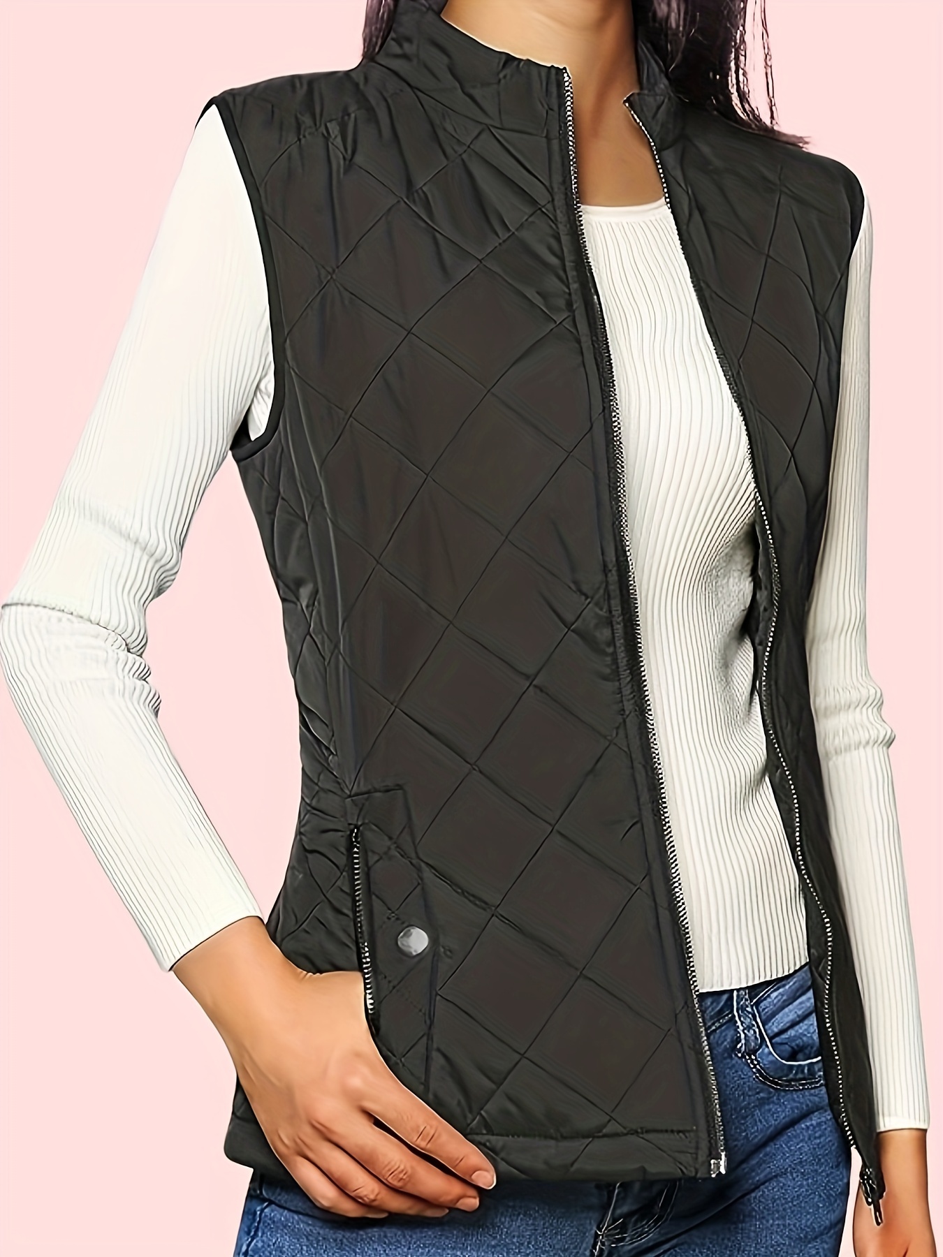 Womens Quilted Vest - Temu Canada