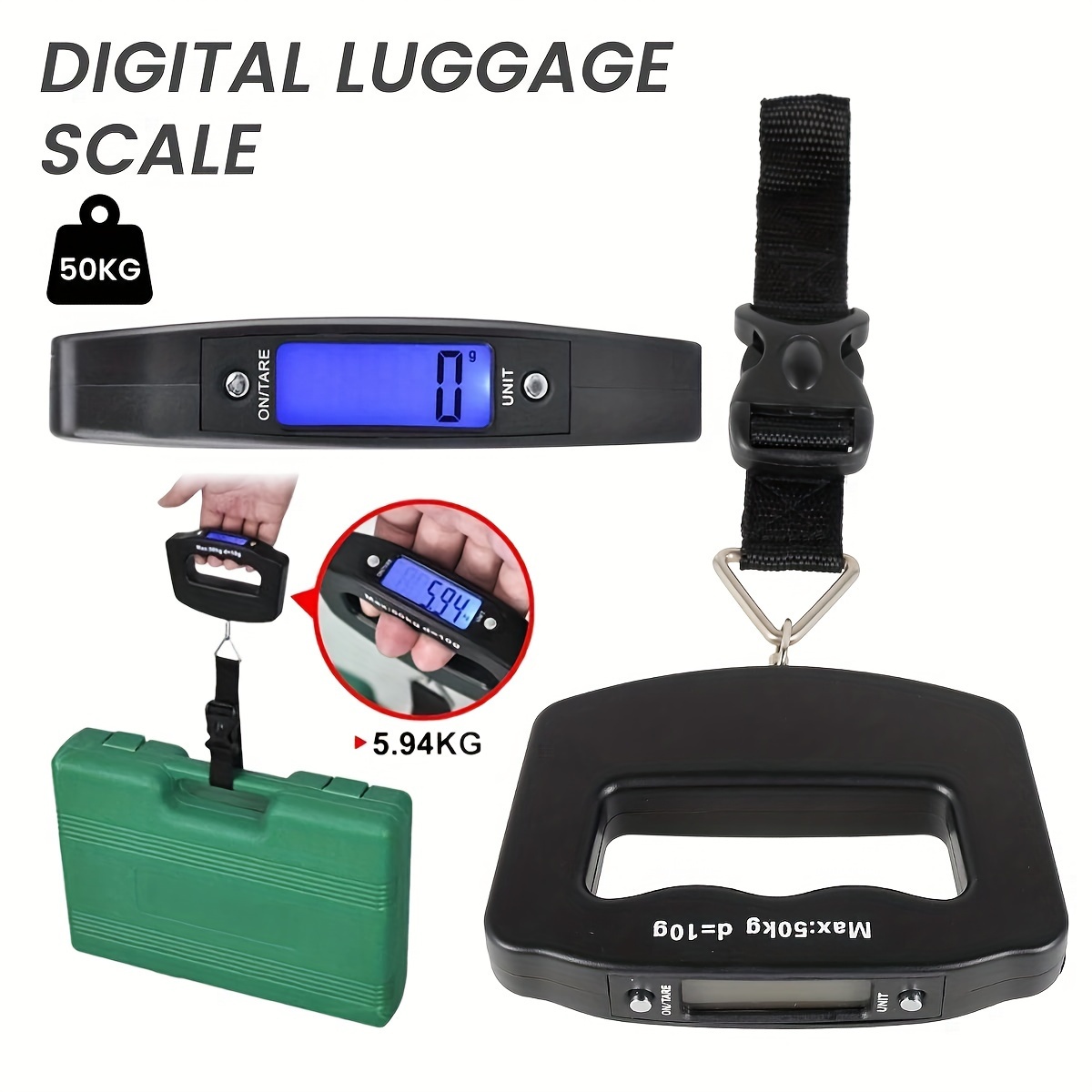 Digital Handheld Luggage Hanging Baggage Scale Hand Scale - Temu
