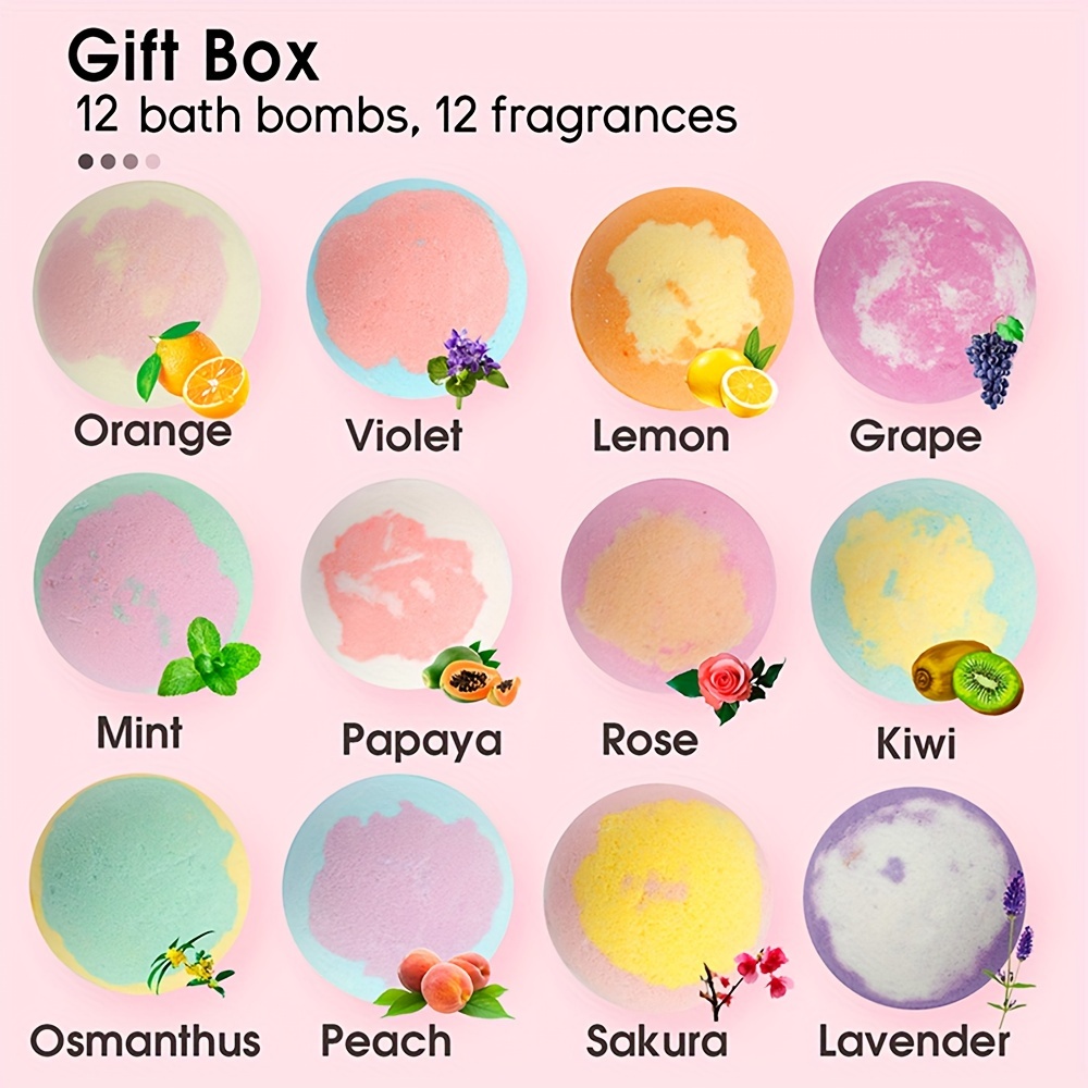 Bath Bombs For Women With 12 Pure Scents Ideal Spa Birthday - Temu