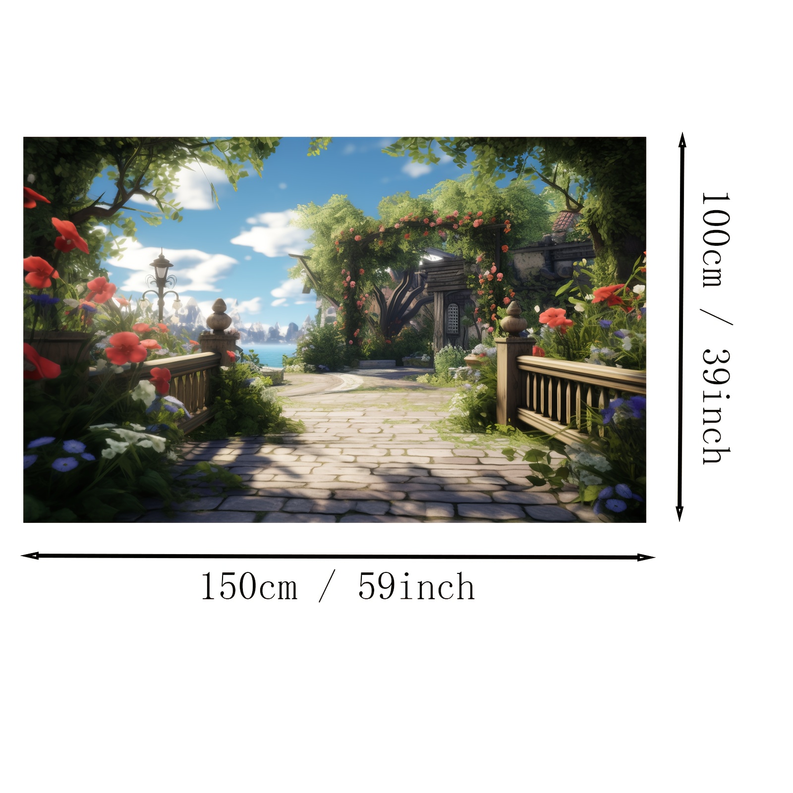 1pc Spring Secret Garden Backdrop For Photography Picture Colorful Floral *  Newborn Favor Banner Indoor And Outdoor Background