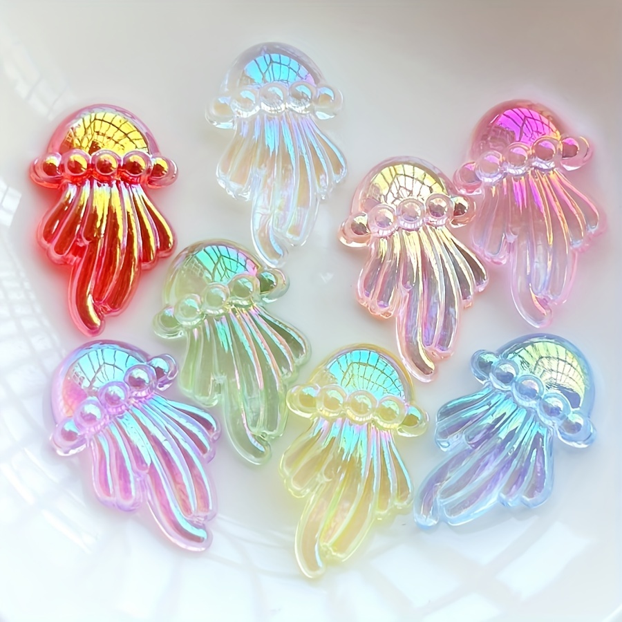 Unique Cute Antique Silvery Jellyfish Design Alloy Loose - Temu