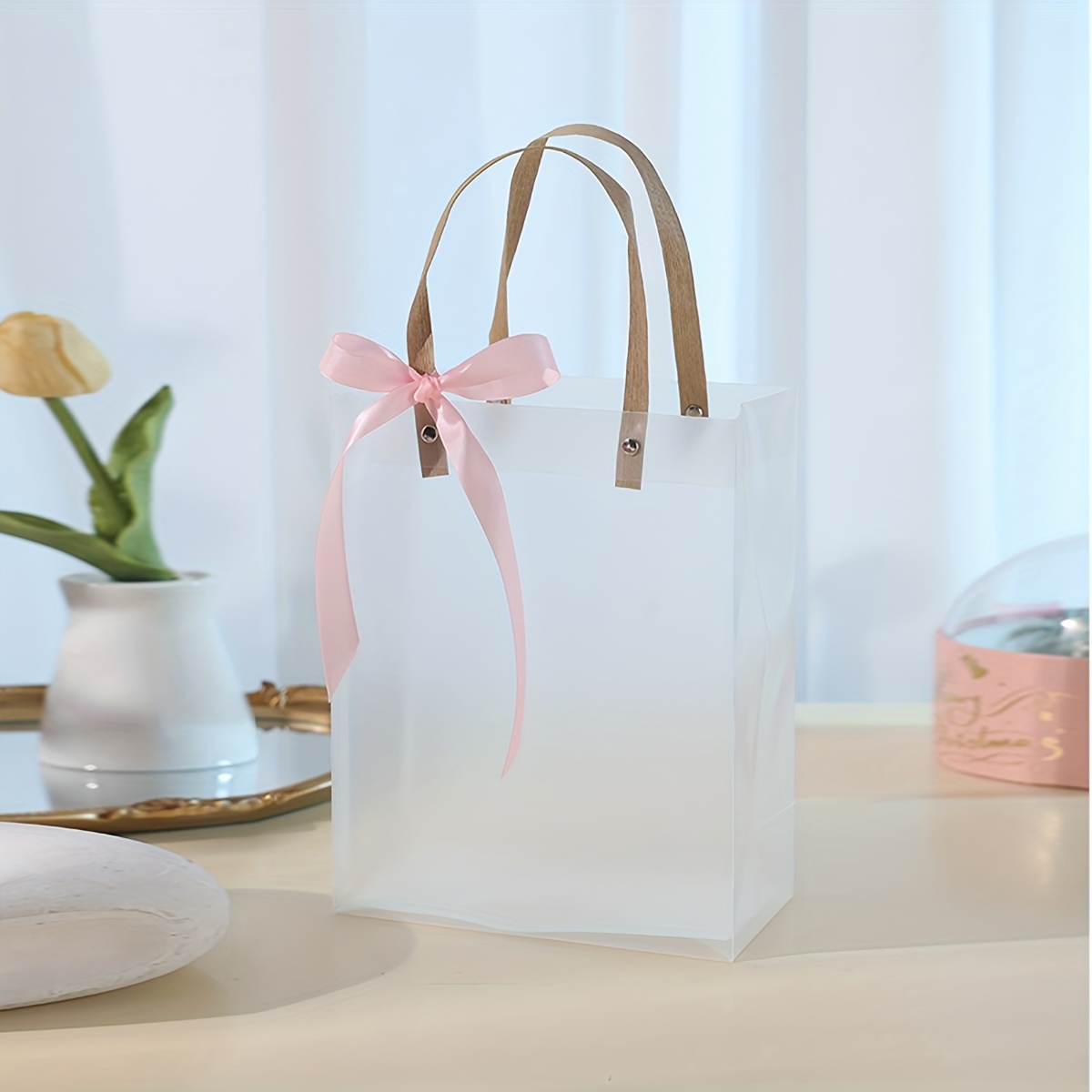 Clear Frosted Gift Bag Small Plastic