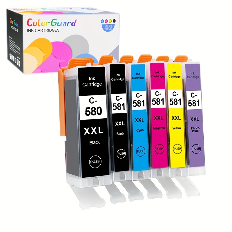 Canon Ink Cartridges - Multipack Set of 5 XXL Ink 580 581 for Pixma TS705  TS705a