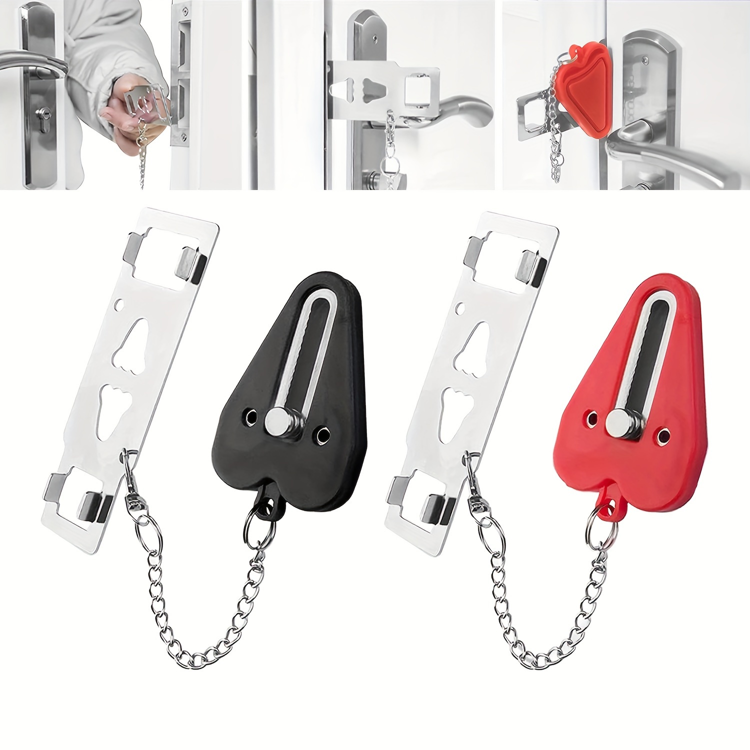 Portable Door Lock Extra Lock Additional Privacy Safety In - Temu