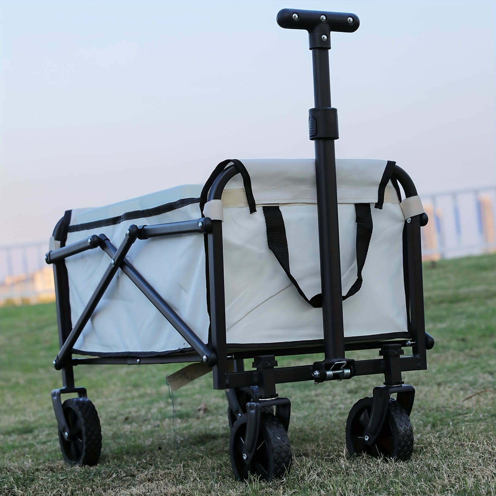 Small Patio Trailer Outdoor Storage Cart Folding Portable - Temu
