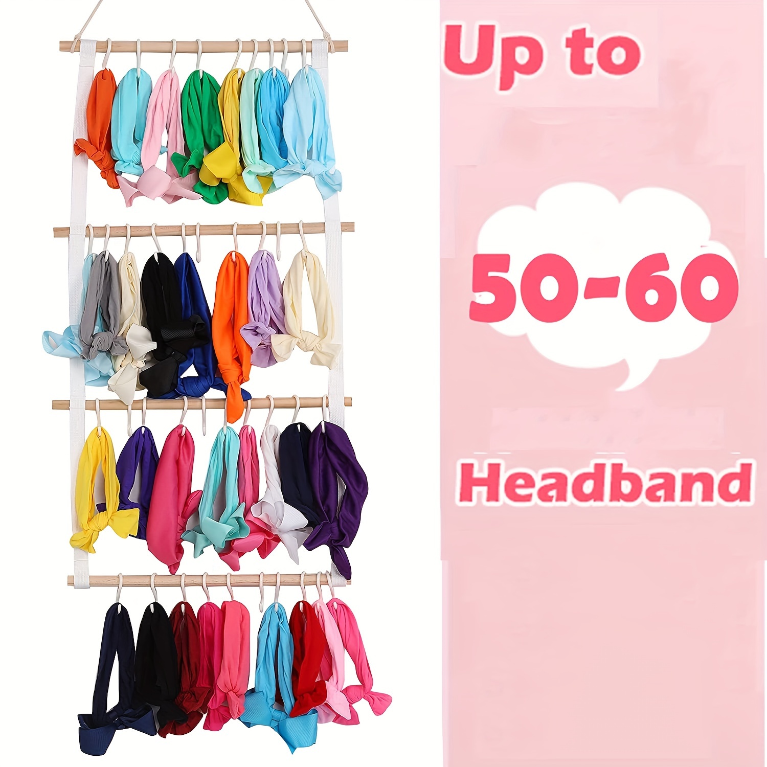 headband holder headband organizer room wall hanging decoration home wall hanging storage rack halloween christmas gift details 7