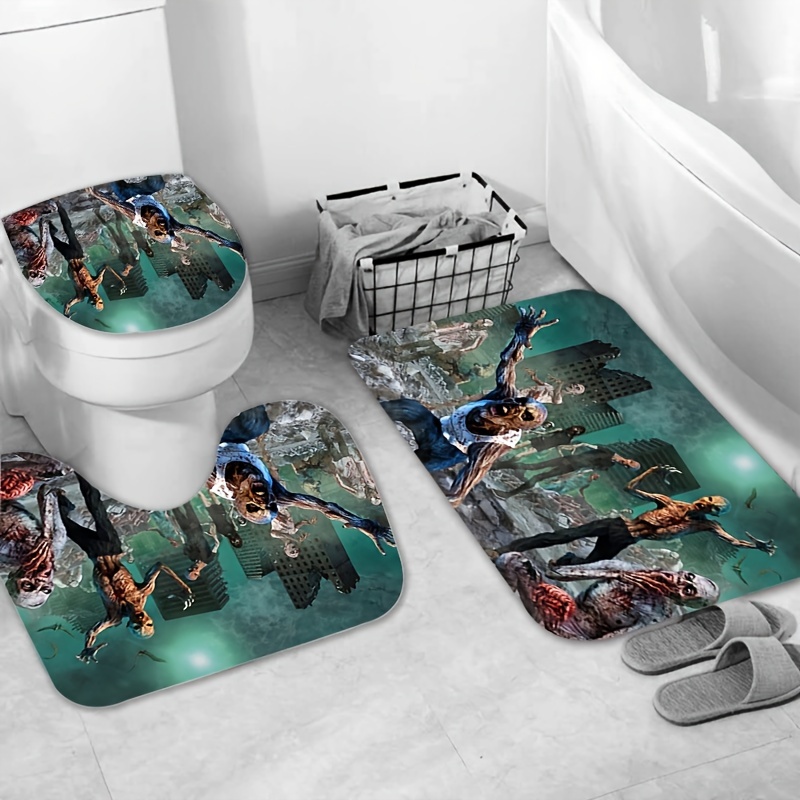 Star Wars 4PCS Bathroom Rugs Set Anti-slip Mats Shower Curtain