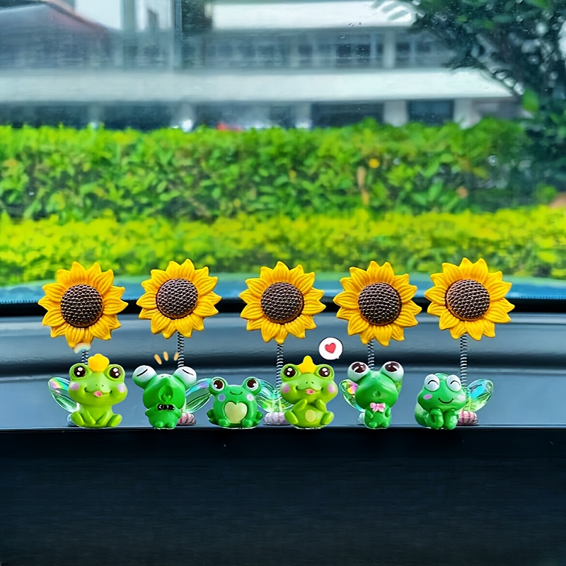Niedliche solarbetriebenes Sonnenblume Tanzen Puppe spielzeug Auto