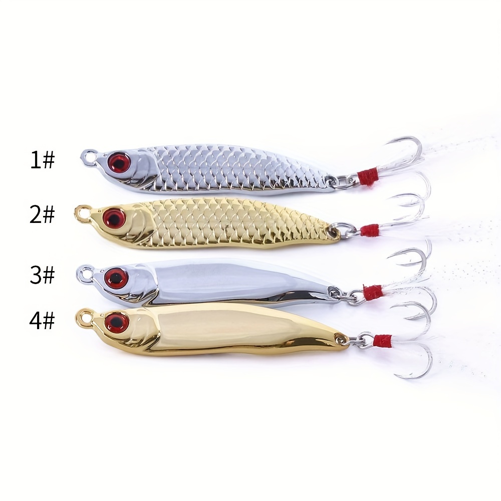 Spoon Lure Jig Fishing Lure Sequin Bait With Single Hook, Weights Silvery  Colorful Golden Fishing Lures Tackle - Temu United Arab Emirates