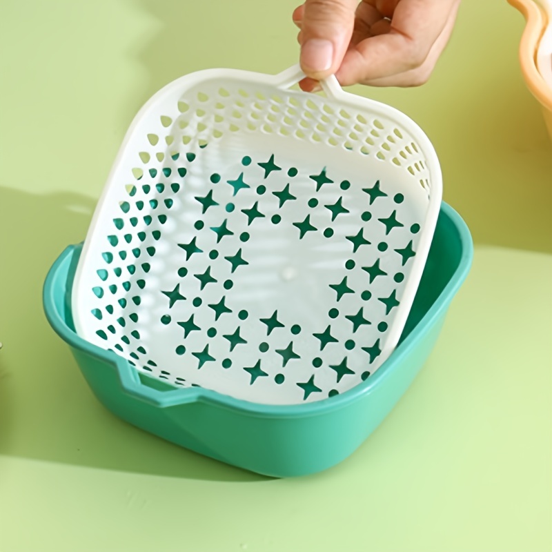 Plastic Fruit Vegetable Washing Colander Strainer Basket Container