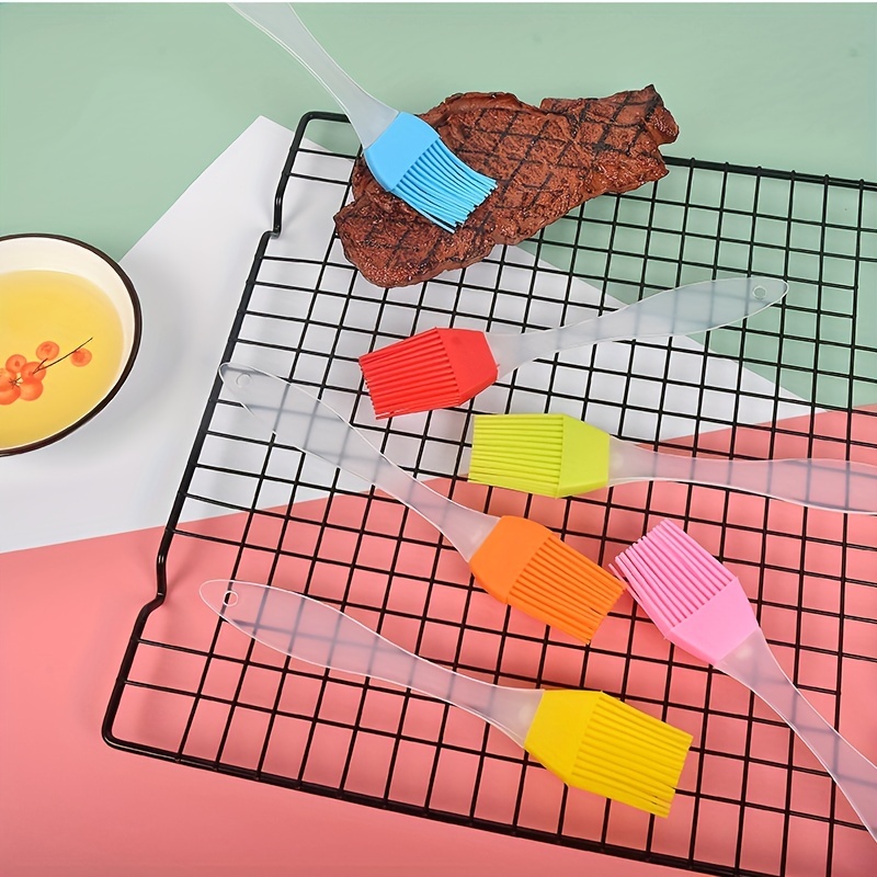 6PCS Silicone Oil Brush Household Baking Brush Outdoor BBQ Brush Kitchen Accessories Tools DIY Baking Tool Cream Brush Silicone Brush Varsity Brush Cooking Utensil Kitchen Gadgets