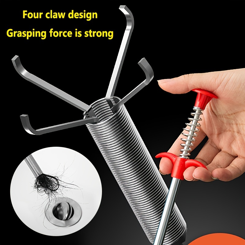 Dropship Drain Clog Remover With Retractable Claw Hair Litter Food