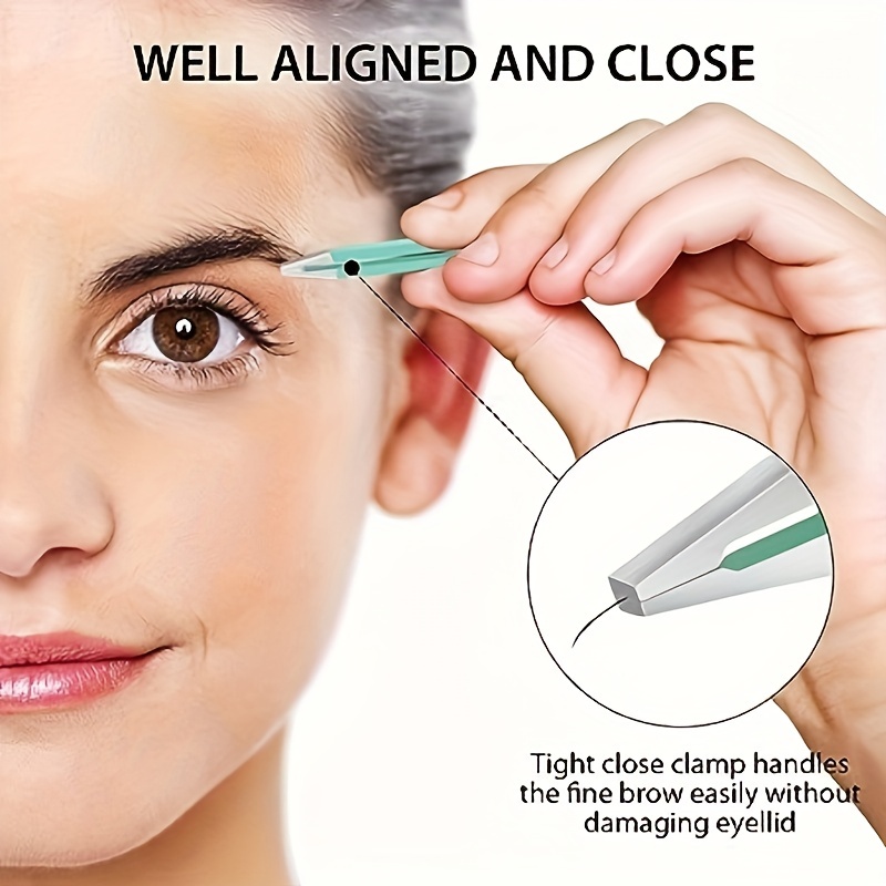4pcs Stainless Steel Tweezers Set Precision For Ingrown Hair Removal