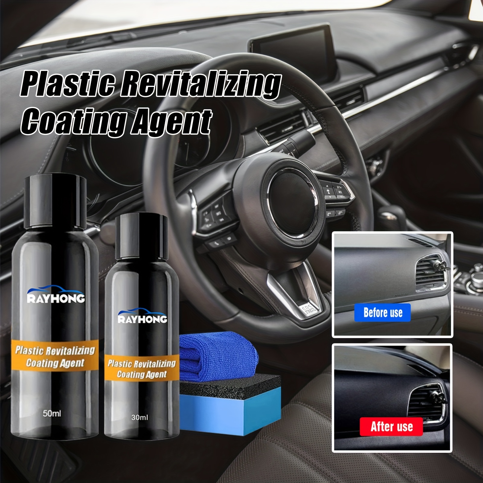 Rayhong Plastic Parts Refurbish Agent Car Interior Exterior Restorer  Cleaning