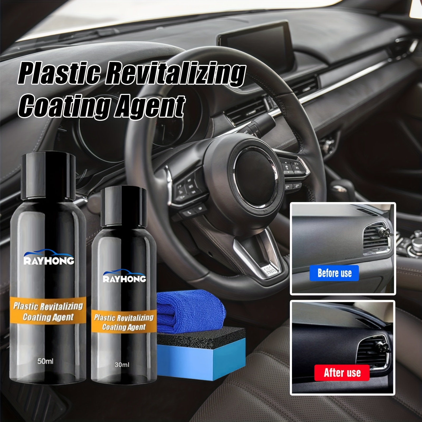 Plastic Revitalizing Coating Agent - Removes Stains & Refurbishes Parts