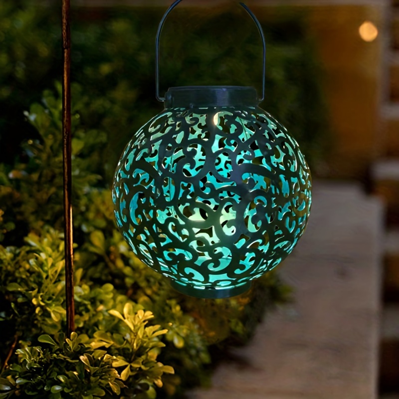 2pcs Solar Lantern Shape Outdoor Light Waterproof Garden Light With Handle  Metal Decorative Garden Light For Courtyard Lawn Porch And Backyard Shop  The Latest Trends Temu Japan