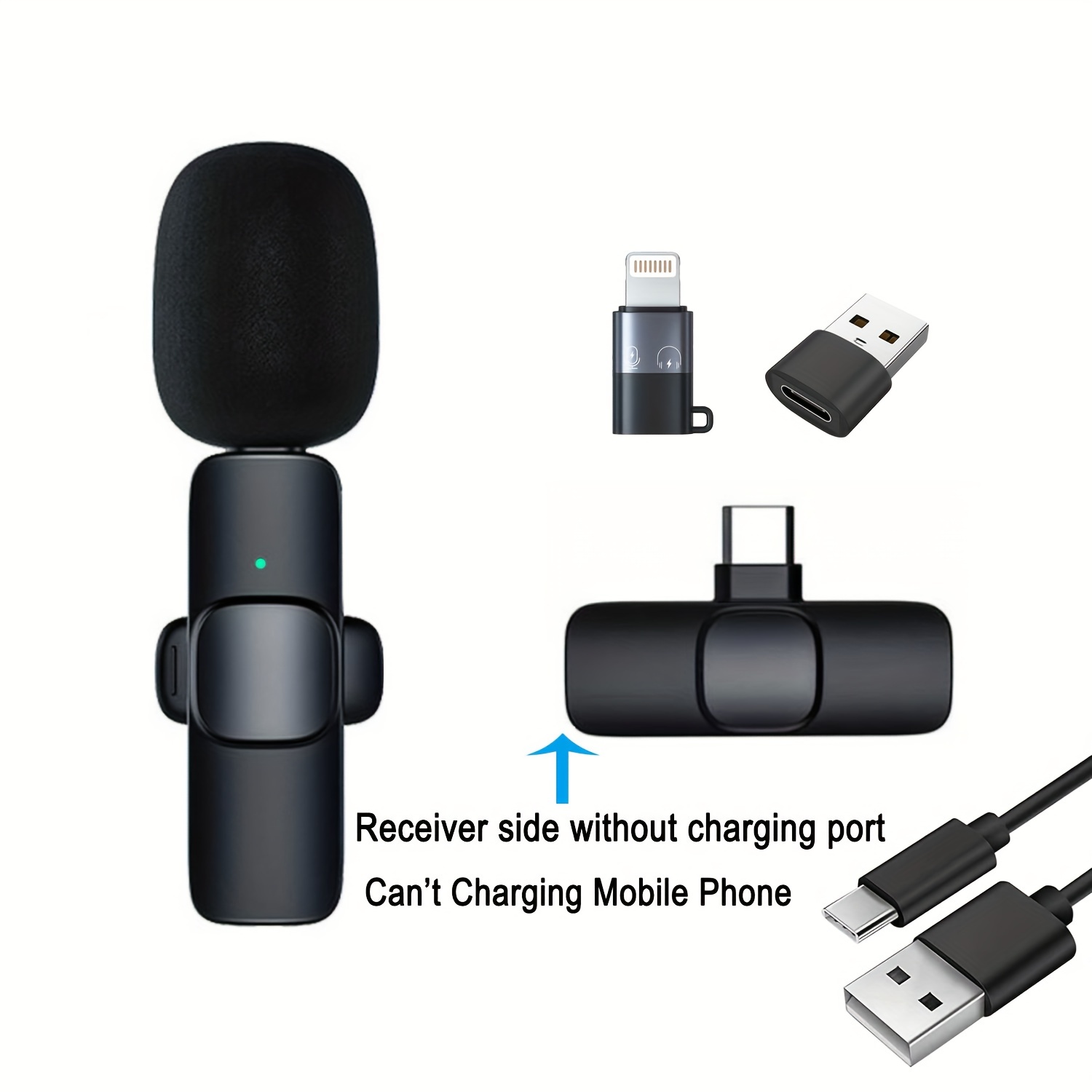 WMX-1-UL | Wireless USB and USB-C Lavalier Microphone | Movo