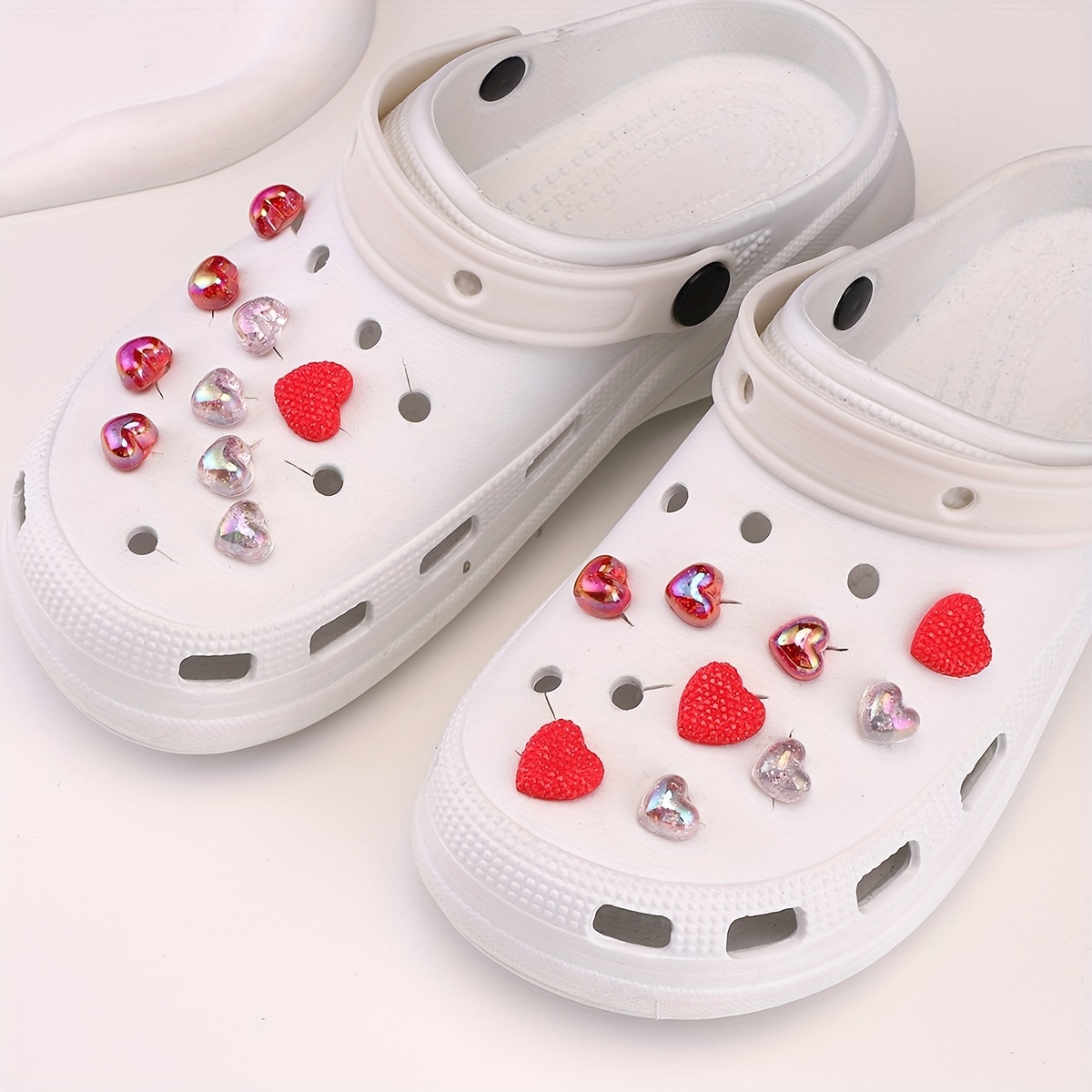Pink Valentine Croc Charms 17PCS Shoes Charm for Crocs Cute 