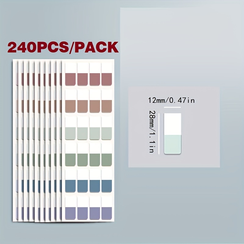 240/120/60 Pièces D'étiquettes D'index Multicolores Inscriptibles